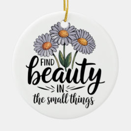 Hitta skönhet i det lilla saken julgransprydnad keramik