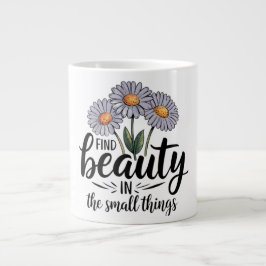 Hitta skönhet i det lilla saken jumbo mugg