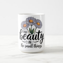 Hitta skönhet i det lilla saken kaffemugg