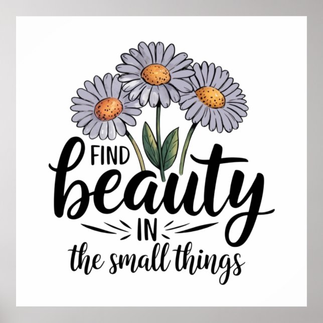 Hitta skönhet i det lilla saken poster (Framsidan)