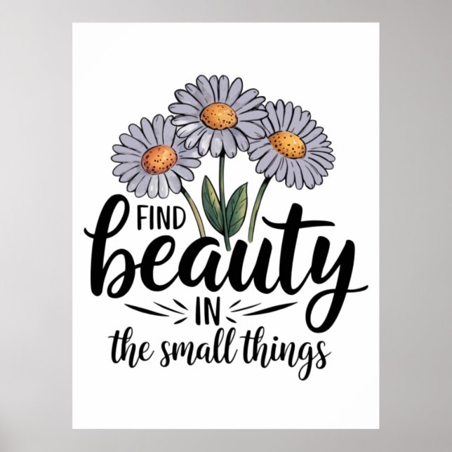 Hitta skönhet i det lilla saken poster (Framsidan)