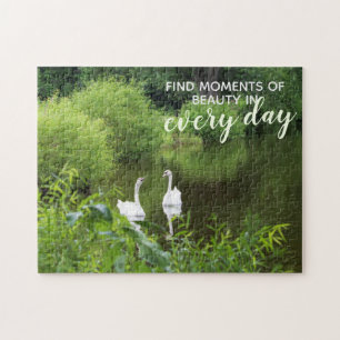 Hitta skönhet varje dag i Svan Photo Jigszle Puzzl Pussel