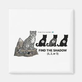 Hitta Skuggan: Snö Leopard Kazakstan Djur Wo Magnet