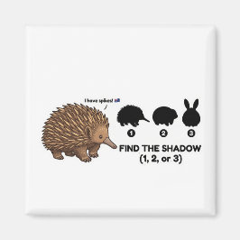 Hitta skuggan: Söt echidna Australien djur spel Magnet