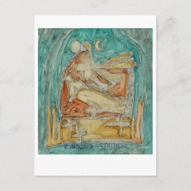 Hitta Stillness. Buddhistiska meditationer. Vykort (Framsida)