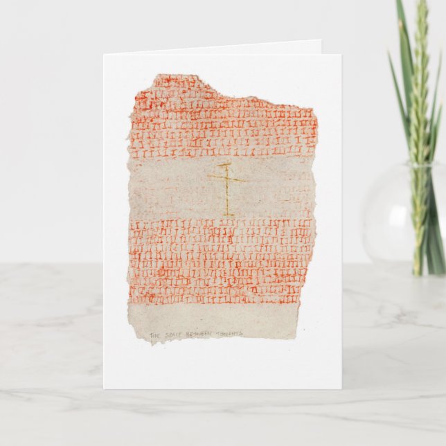 Hitta utrymmet mellan tankarna. kort (Framsida)