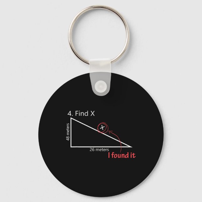 Hitta X Matematiklärare Grafisk Sarcastic Present  Nyckelring (Framsida)