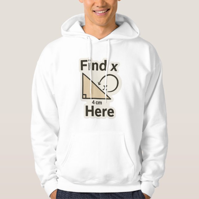 Hitta X Math Joke Sticker - Funny Geometry Pun Hoodie (Framsida)