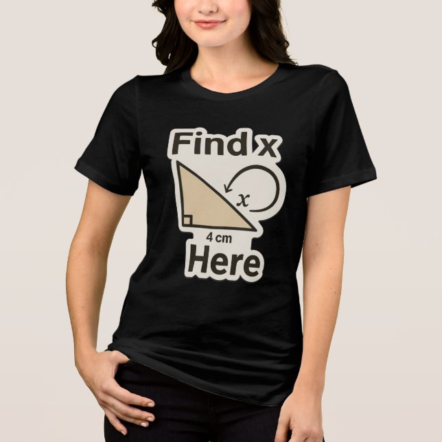 Hitta X Math Joke Sticker - Funny Geometry Pun T Shirt (Framsida)