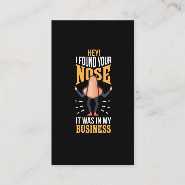 Hittade din Nose den var hos mina affärsanställda Visitkort (Framsida)