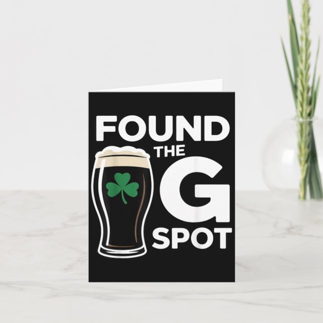Hittade G-punkten Rolig St Patricks Day Kort (Framsida)