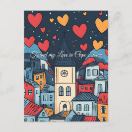 Hittade Kärlek i Cape Town Valentine Day Vykort