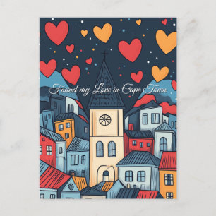 Hittade Kärlek i Cape Town Valentine Day Vykort
