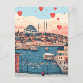 Hittade Kärlek i Istanbul Turkiye Valentine Day Vykort
