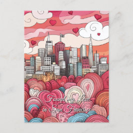 Hittade Kärlek i San Francisco Valentindagen Vykort