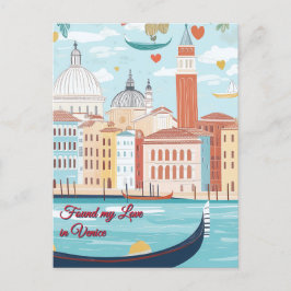 Hittade Kärlek i Venedig Alla hjärtans dag Vykort