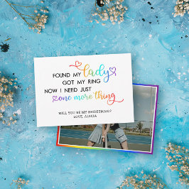 Hittade min dam LGBT bröllop Var min brudtärna Inbjudningar