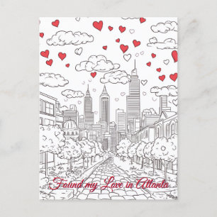 Hittade min Kärlek i Atlanta USA Valentindagen Vykort