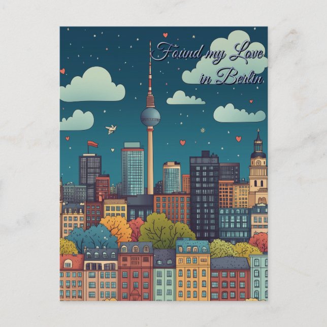 Hittade min Kärlek på Alla hjärtans dag i Berlin Vykort (Framsida)