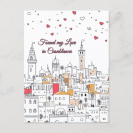 Hittade min Kärlek på Casablanca Valentindagen Vykort