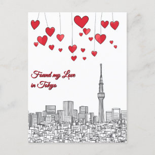 Hittade min Kärlek på Tokyo Valentindagen Vykort