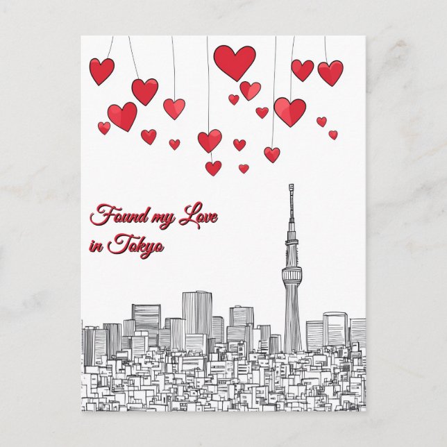 Hittade min Kärlek på Tokyo Valentindagen Vykort (Framsida)