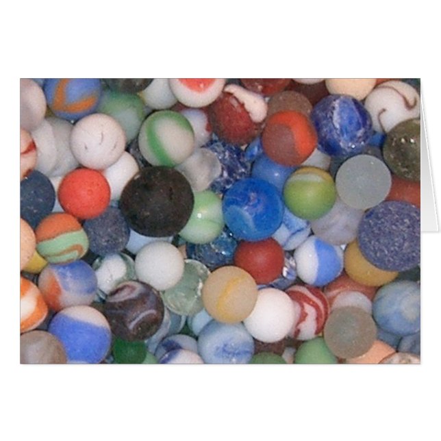 Hittade vid Beach Marbles Hälsningskort (Framsidan Horizontal)