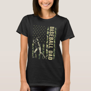 Hitter Baseball Manar Camo American Flagga Basebal T Shirt