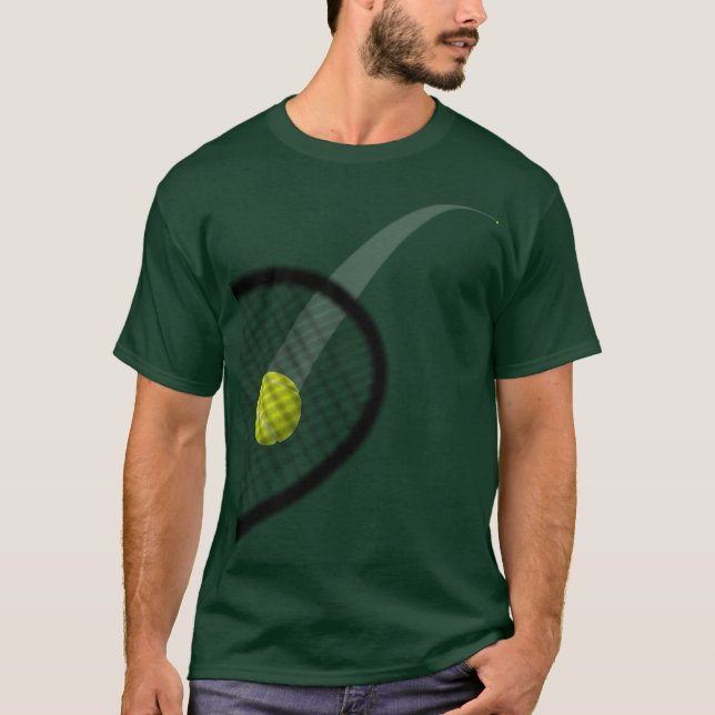 Hitting A Tennis Boll Flytta Rörelse T Shirt (Framsida)