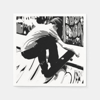 Hitting the Ramp - Skateboarder Pappersservett