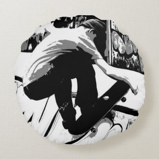 Hitting the Ramp - Skateboarder Rund Kudde
