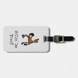 Hittin's Trail Tecknad Horse Bagagebricka