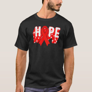 Hiv Aids Awareness Month Hope Red Ribbon Warrior S T Shirt