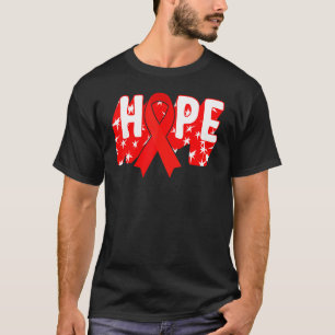 Hiv Aids Awareness Month Hope Red Ribbon Warrior S T Shirt