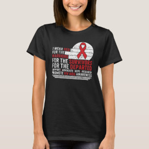 Hiv-Aids medvetande månad I Bära Red för Warrio T Shirt
