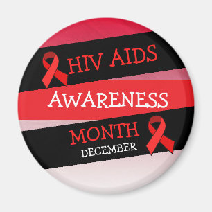 HIV AIDS MEDVETENHET MÅNAD, december, magnet