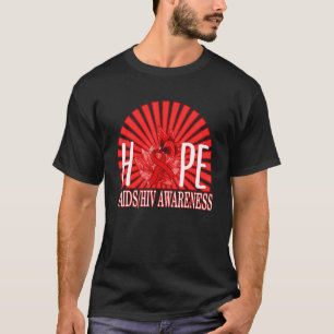 HIV AIDS-medvetenhetsmånad Hopp Röda bandet Warrio T Shirt