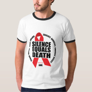 HIV/AIDS: Tystnad likställer död T Shirt