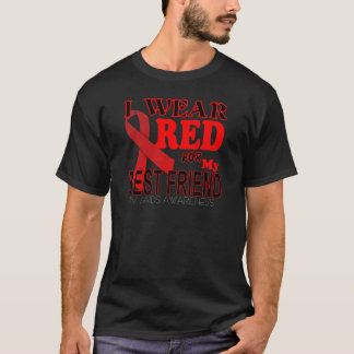 HIV BISTÅR MEDVETENHETEN för BÄSTA VÄNmedvetenhet T-shirt