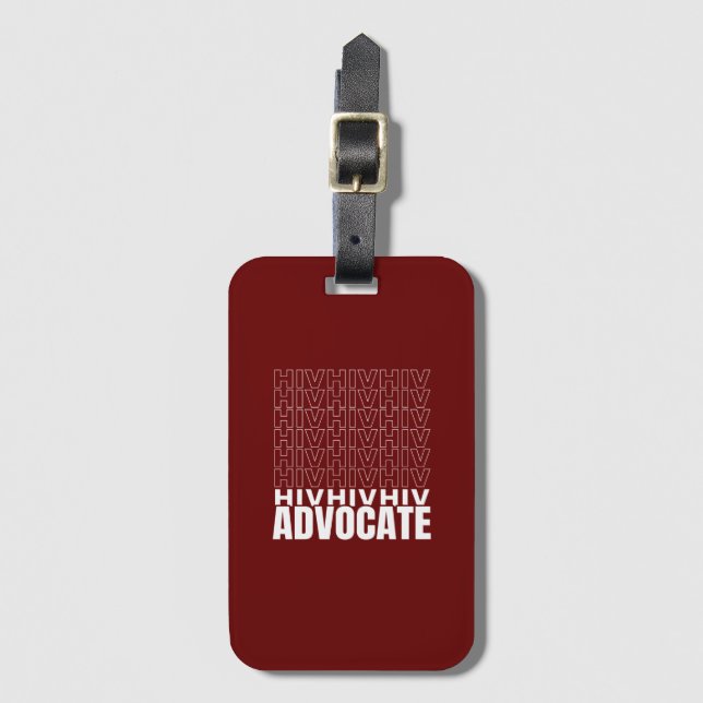 HIV HIV HIV HIV Advocate Bagagebricka (Framsida vertikal)