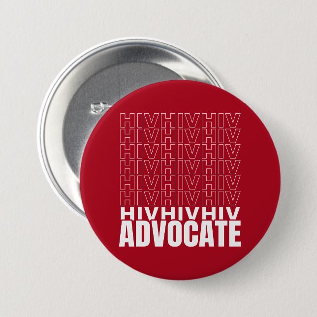 HIV HIV HIV HIV Advocate Knapp (Framsida & baksida)