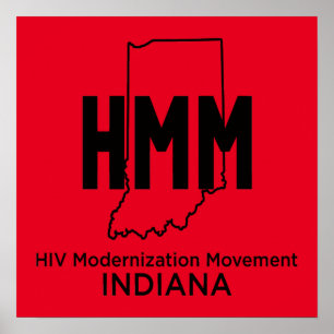 HIV Moderniseringsrörelsen Indiana Poster