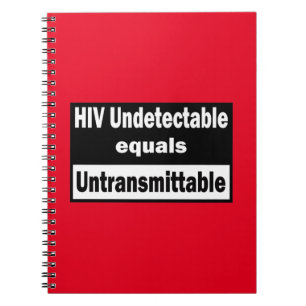 HIV Odetekterbara är lika med HIV Oöverförbara Anteckningsbok