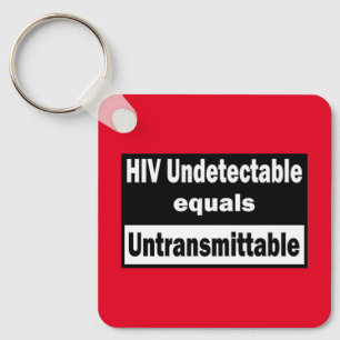 HIV Odetekterbara är lika med HIV Oöverförbara Nyckelring