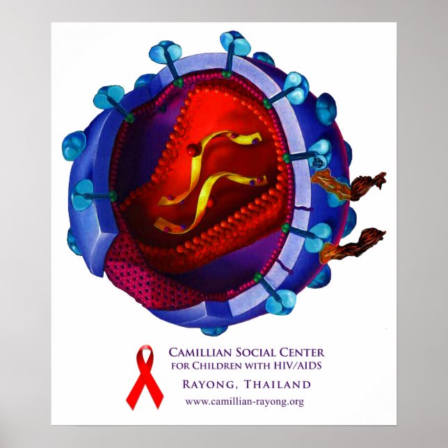 Hiv-virus ( HIV/AIDS Charity ) Poster (Framsidan)