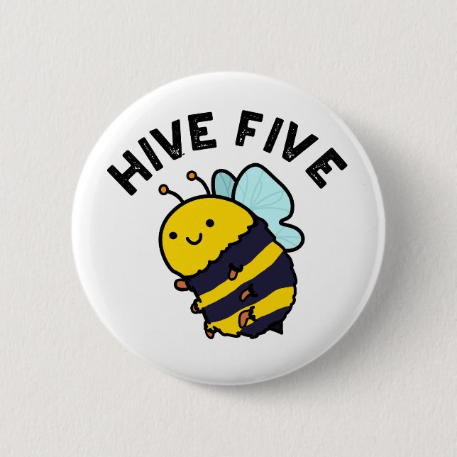 Hive fem ynka, fem Bee Pun Knapp (Framsida)