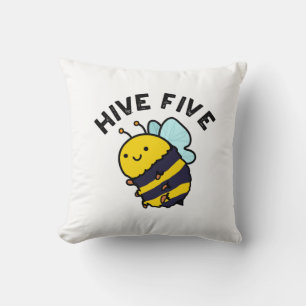 Hive fem ynka, fem Bee Pun Kudde
