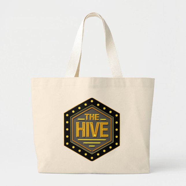 Hive Jumbo Tote Bag Jumbo Tygkasse (Framsidan)