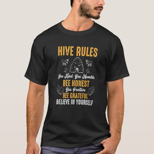 Hive Regler Bee Kind Bee Humble Bee Pun T Shirt (Framsida)