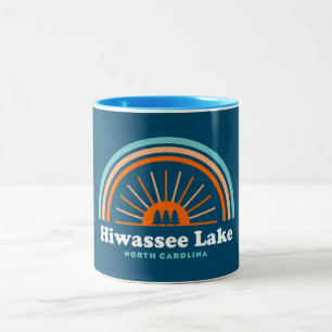 Hiwassee Lake North Carolina Regnbåge Två-Tonad Mugg